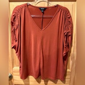 Simply Vera Vera Wang Ruched-tie-Shoulder Tee women’s XL